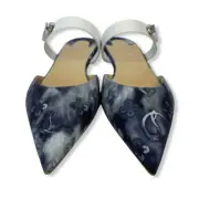 christian Louboutin Choc Lock Flat Jeans Punk/Calf Size 36 NIB Mule