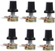 GLEAVI 20pcs Adjustable Taper Potentiometer with Knob Cap for Audio Equipment Control for Rotary and Shaft Applications Electronics and Amplifiers