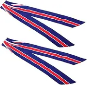 [POPETPOP] Athletic Headband 2pcs Men's Workout Headscarf UK Flag Fitness Headbands Wide Sweatband Comfortable and Secure Fit