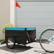 Bike Trailer Black and Blue 45 kg Iron,Bicycle Trailers 9.25KG-94093
