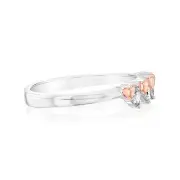 Sterling Silver White Zirconia Fancy Ring, M