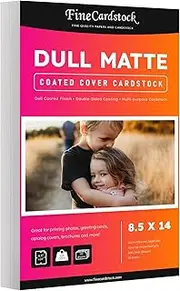 Dull 80lb Cover Digital Low Gloss Cardstock, Double Sided C2S, Coated, Perfect for Color Laser Printing, Design Proposals, Business Cards, Flyers, Brochures | Matte Finish | 8.5" x 14" | 50 Sheets