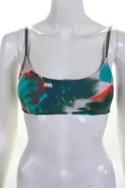 Tanya Taylor Womens Maxine Bikini Top Pigm Splash Hyacinth Mc Aloe Size S
