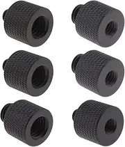 EMSea 6PCS Microphone Stand Thread Adapters 3/8 to 1/4 Adapter 3/8 to 3/8 Adapter 1/4 to 1/4 Adapter Screw Thread Adapter for Microphone Stand Camera Monitor Tripod 4 Styles