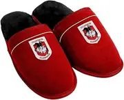 Licensing Essentials NRL Supporter Slippers - St George Illawarra Dragons - Mens Size - Winter Shoes - Mens 8-9