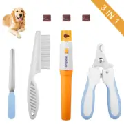 Pet Electric Nail Grinder Claw Grooming Flea Comb Trimmer Dog Cat Paws Clippers