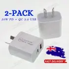 2Pack 20W PD QC3.0 Type C USB C Fast Charger Power Adapter For iPhone Samsung LG