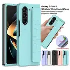 For Samsung Galaxy Z Fold 6 Fold 5/4/3 Elastic Wrist Strap Hard Case Shockproof