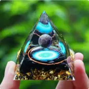 Crystals Stone Orgone Pyramid Energy Generator Natural Amethyst Peridot K