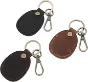 [Happyyami] 3pcs Vintage PU Access Card Holder with Keychain Durable Fob Case for Women Stylish Charm for Keys Wallet Handmade Horse