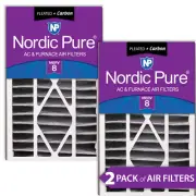 Air Bear 16x25x5 (4 7/8) AC Filter Replacement MERV 8 Pleated Plus Carbon 2 Pack
