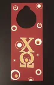 Chi Omega Sorority College Door Hanger