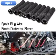8Pcs Spark Plug Wire Boots Protector Sleeve Heat Shield Cover Insulation Wrap (for: Peugeot)