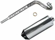 TDR 28mm Exhaust Pipe with Black Muffler for ATV Quad Dirt Bike, Complete Exhaust System for XR50 CRF50 110/125cc Dirt Pit Bike