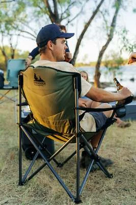 Coleman™ Quad Fold Swagger Chair, Extra Wide, Adjustable lumber support,