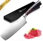 7" Nakiri Knife Razor Sharp Meat Cleaver Vegetable Chef Knife