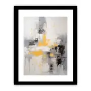 Abstract Framed Art Yellow Grey Framed print Art Poster