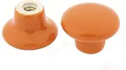 Ceramic Knob,Cabinet,Furniture Pull Handles,Door Pull,Drawer Pull Handle,Kitchen Door Cabinet Pull Drawer 30mm Dia Ceramic Knobs Orange 2 Pcs