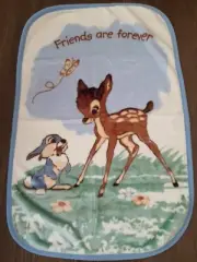Vintage Disney Bambi and Thumper Baby Blanket Crib Blanket NEW NO TAGS 50"