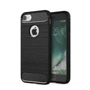 MCC Slim iPhone 8 7 Shockproof Soft Carbon Case Cover Apple Skin iPhone8 [Black]