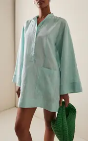 [BONDI BORN] Leiden Organic Linen Tunic Mini Dress