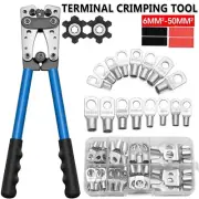 Wire Crimping Tool Cable Lug Crimper Plug Pliers Battery Terminal Assortment Kit