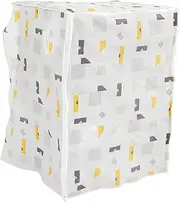 [Hohopeti] 1pc Washing Machine Cover Splash Resistant Sunlight Irradiation Sunscreen Printing Dust Cover Cloth for Over Washer