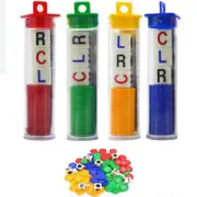 unbrand LCR - Left Center Right Dice Game, Dice Game Prime Set with 3 Dices + 24 Chips, Easy to Store, Carry Around GREEN B