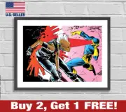Xmen Storm Cyclops Poster 18" x 24" Print 80s Mohawk Punk Marvel X-Men