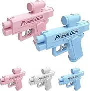 Prank Two-Way Water Gun,Reverse Water Gun Prank Can Spray from Front and Back (Blue+Pink)