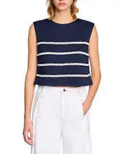 Sandro Sleeveless Striped Tee