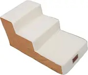 Dog Stairs Soft Enhanced Comfort Stable Structure Stylish Look, Versatile 3 Steps Pet Puppy Stairs, 35D Foam Pet Steps for Be Used As Stairs, Bed Or Mat (Obetuenshtnjninb-12)