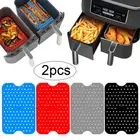 2xAir Fryer Liners For Ninja-Foodi Dual Air Fryer Reusable Air Fryer Accessories