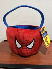 NWT Jumbo Plush Spider-Man Halloween/Easter Candy Bucket 2011 Spider-Sense