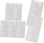 SEWACC 7Pcs Growth Chart Stencil Reusable Measuring Ruler Template for Wall Decor Convenient Height Chart for Boys Plastic Crafting Tools for Home Use
