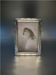 Crusade Silver Frame Photo Frame Massive 925 Sterling-Holzrücken Mahogany (T1)
