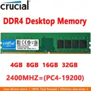 Crucial DDR4 16GB 8GB 4GB 2400 PC4-19200 288pins Desktop Memory Dimm Ram 1.2V