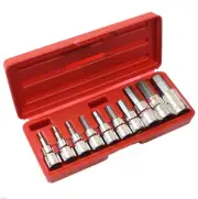 10pc Drop Forged SAE 3/8" & 1/2" Drive Hex Key Allen Head Socket Bit Set New