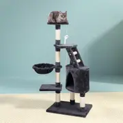 120cm Cat Tree i.Pet Scratching Post Wood Grey