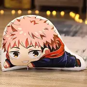Gojo Satoru Plushies Doll Yuji Itadori Throw Pillows Figure Plushie Back Cushions Japan Anime Pillow Doll Plush Puppets Toy Character Plush Pillows Gifts for Boys Girls Teens