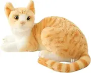 Cat Stuffed Animal Realistic Vivid Orange Cat Shape Plush Stuffed Animal Cute Soft and Fluffy Fake for Hugging Playing and Sleeping 30cm Fake Plush Decor