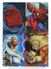 Flair - Marvel Annual Uncut Promo Sheet Cards Spider-Man Storm Sabretooth - 1995