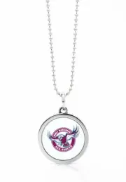 MANLY SEA EAGLES NRL LOGO ROUND PENDANT CHAIN NECKLACE JEWELLERY ACCESSORIES