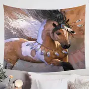 Native American Horse the Golden Feather Tapestry