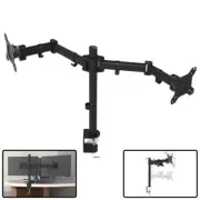 13" ~ 27" Dual LCD Monitor Desk Mount Stand w/ Adjustable Articulating Arms VESA