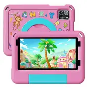 Kids Tablet 7 Inch Android 14 with 8GB RAM,64GB ROM,Wi-Fi Model, Remote Phone Control, Time Limited Educational Apps,Pink