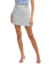 Club Monaco D-Ring Mini Skirt 12 Blue