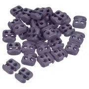 Cord Locks, 100 Pack Oval Spring Toggle Stopper, Gray