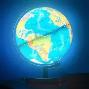 WORLD GLOBE for Kids with Stand Illuminated Educational LED Interactive POOCCI