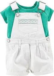 [Carter's] Carters Baby Girl 2-Piece Tee & Shortall Set